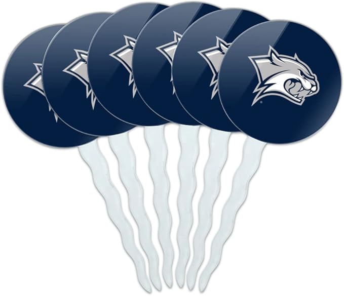 UNH Primary Logo Cupcake Picks Toppers Decoration Set of 6