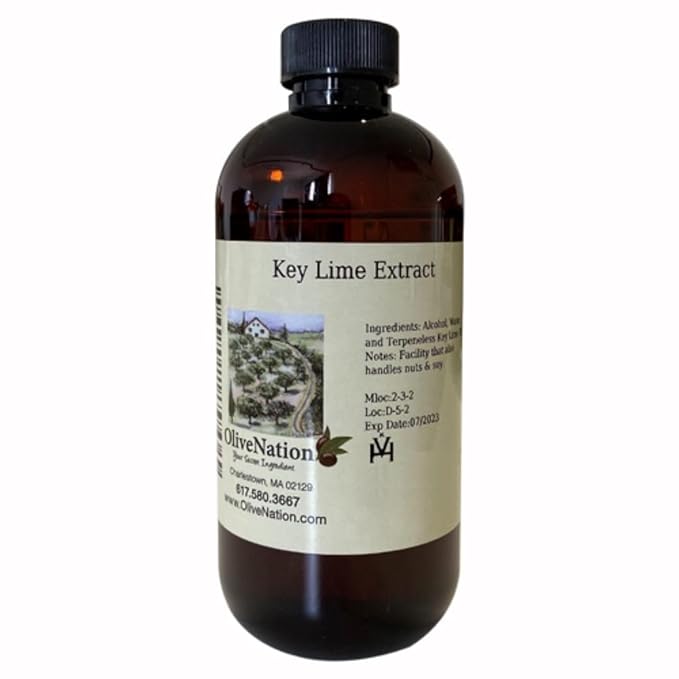 Pure Keylime Terpeneless Extract - Tart Citrus Flavor for Baking - Cooking - Beverages - Marinades - Terpene Free - Non-GMO - Kosher - Vegan - 8 oz