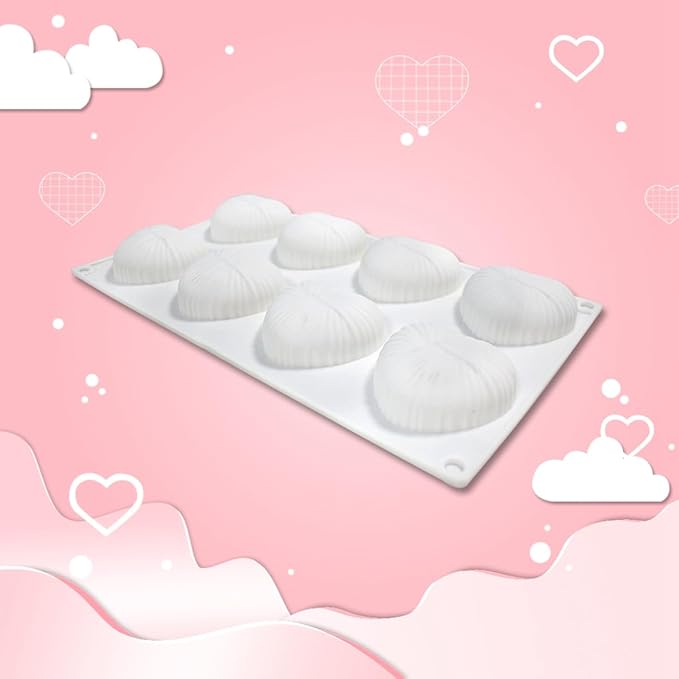 mostsom Silicone Heart Silicone Chocolate Mold DIY Cake Accessories Molds Kitchen Ice Cubes Biscuit Pastry Manual Baking Mould (Heart E_11.8X6.84X0.84 inch)