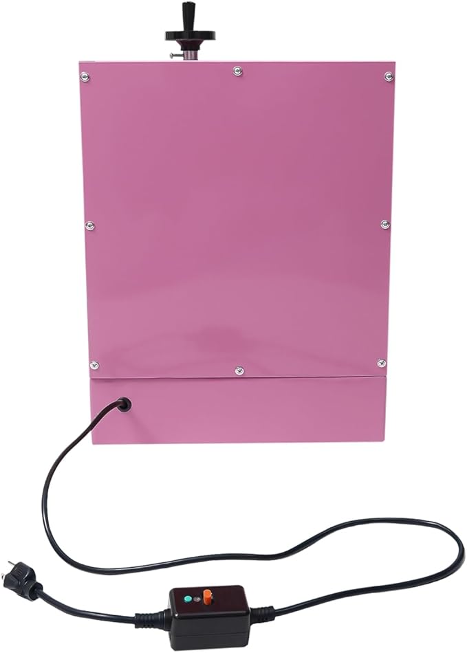 Cake Decorating Machine, 4-12 inch Cake Cream Spreading Coating Smearing Machine Cream Smooth Coating Decoration with Adjustable Spatula Turntable for Cake Shops, Dessert Shops (Pink)