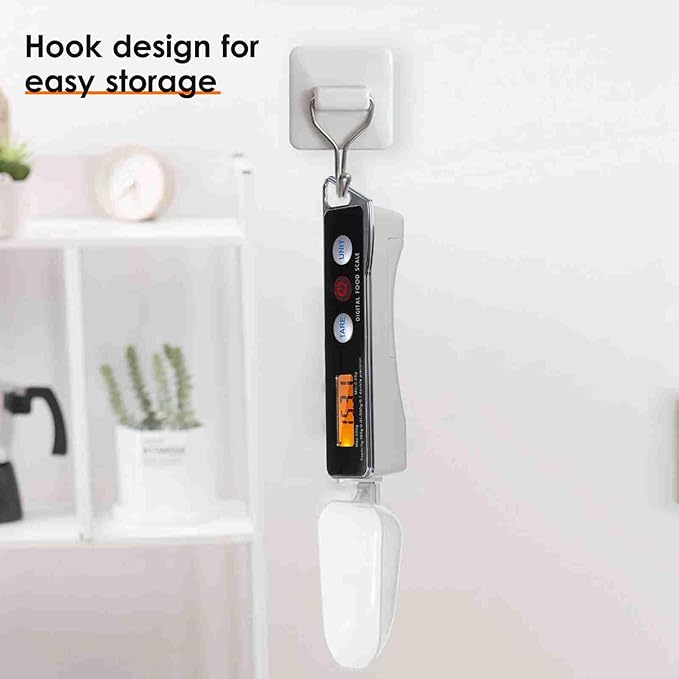 Dioche Digital Measuring Spoon, from 0.05g to 500g Food Scale Gram Measuring Spoons With Measuring Capacity for Home & Bakery (Black)