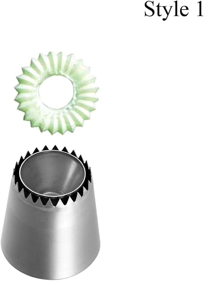 FantasyDay Cake Decorating Set, 2 Pieces Stainless Steel Icing Piping Nozzles Tips Kit with Reusable Piping Bag - Christmas Birthdays Anniversary Wedding Cakes Cookies Dessert Pastry DIY Making Tools
