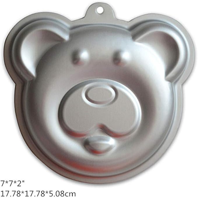 Ulalaza Aluminum Cake Mold 3D Bear Shape Baking Pan DIY Birthday Cake Mould Kitchen Supplies