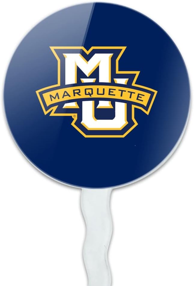 Marquette University Primary Logo Cupcake Picks Toppers Decoration Set of 6