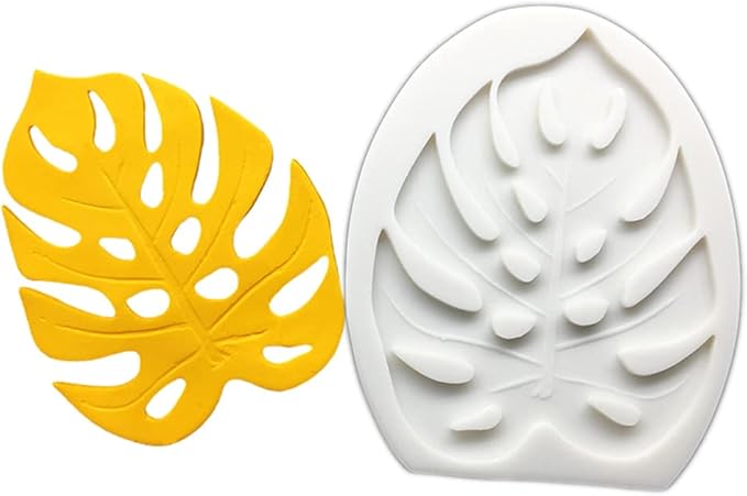 Leaf Silicone Mold Rose Flower Fondant Molds DIY Cake Decorating Tools Sugarcraft Candy Resin Clay Chocolate Gumpaste Moulds (2pcs(9 * 11cm,7.2 * 6.6cm))