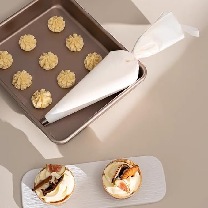 3 Pack Reusable Piping Bags 18 inch Cloth Pastry Bags Plastic Coated Icing Piping Bags Cake Decorating Icing Bags Baking Dessert Frosting Bag