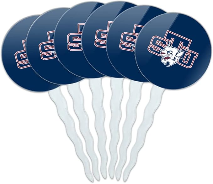 St. Thomas University Primary Logo Cupcake Picks Toppers Decoration Set of 6