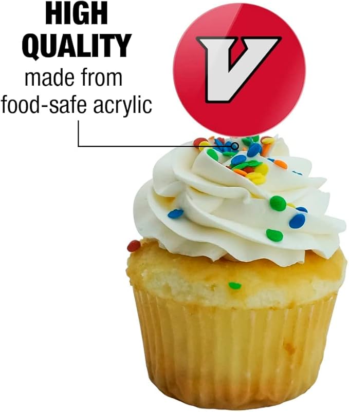 University of Virginia's College at Wise Primary Logo Cupcake Picks Toppers Decoration Set of 6