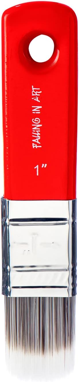 Falling in Art Filbert Paddle Paint Brush, Scale Brush for Oil and Acrylic Paints,1 Inch