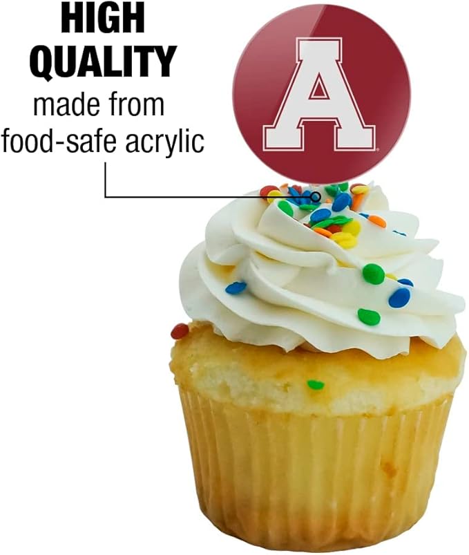 Alma College Primary Logo Cupcake Picks Toppers Decoration Set of 6