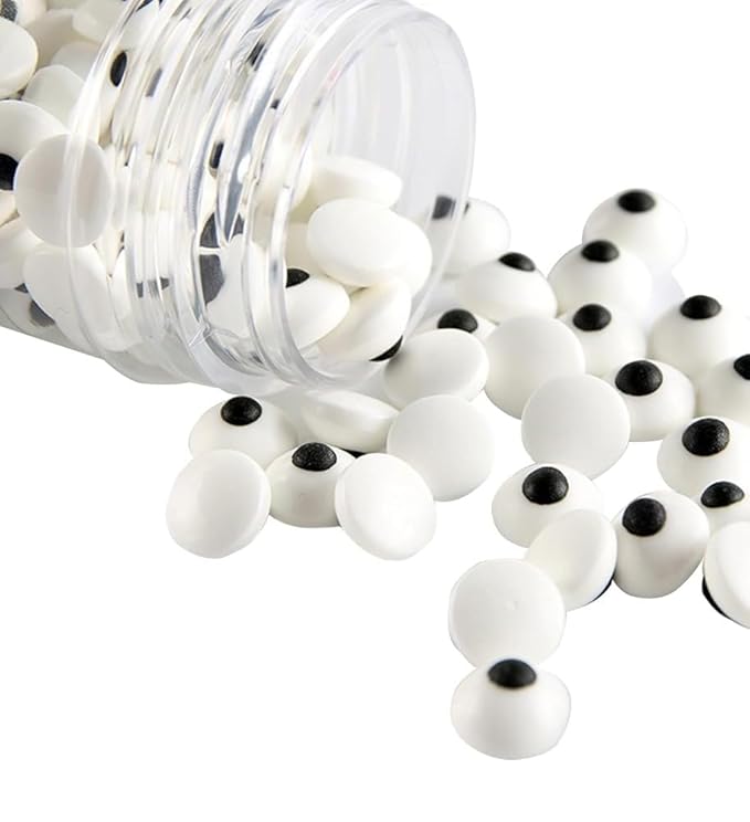 Sarah's Candy Factory Medium Size (0.4 inches) 2.82 Oz in Bottle Candy Eyes Eyeballs for Cake, Cupcake Toppers, Cookie Decorations Edible Sugar Icing Kosher in a Bottle