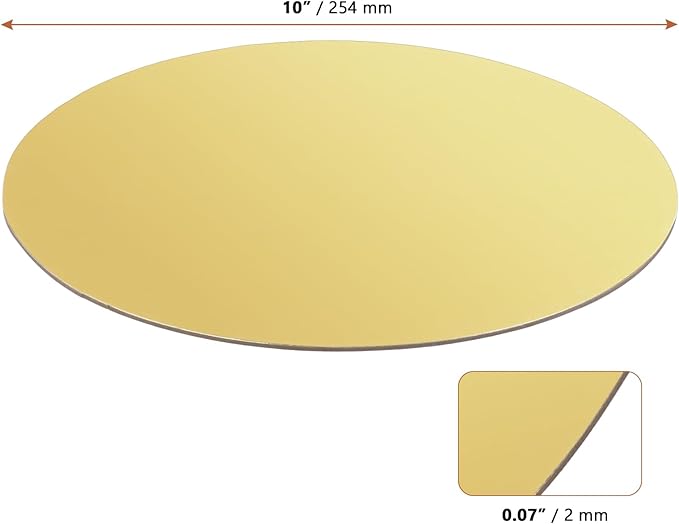 LEXININ 40 Pack Gold Cake Boards, 10 Inch Round Cardboard Circle Base for Baking Wedding Birthday Cake Decorating