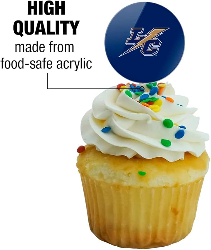 Lehman College Primary Logo Cupcake Picks Toppers Decoration Set of 6
