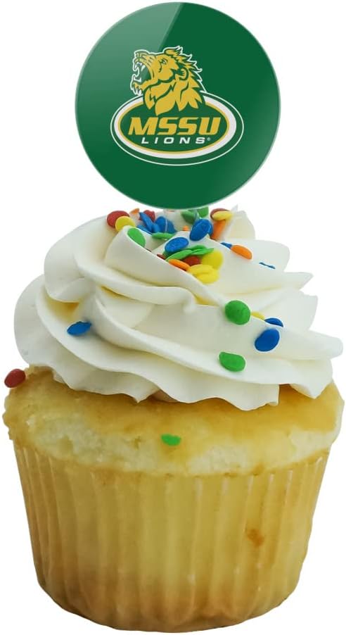 Missouri Southern State University Primary Logo Cupcake Picks Toppers Decoration Set of 6