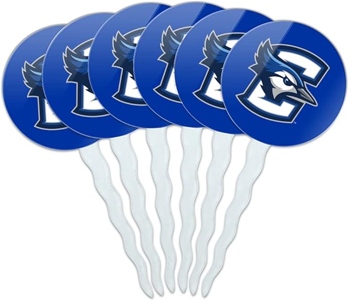 Creighton University Primary Logo Cupcake Picks Toppers Decoration Set of 6