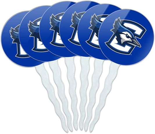 Creighton University Primary Logo Cupcake Picks Toppers Decoration Set of 6
