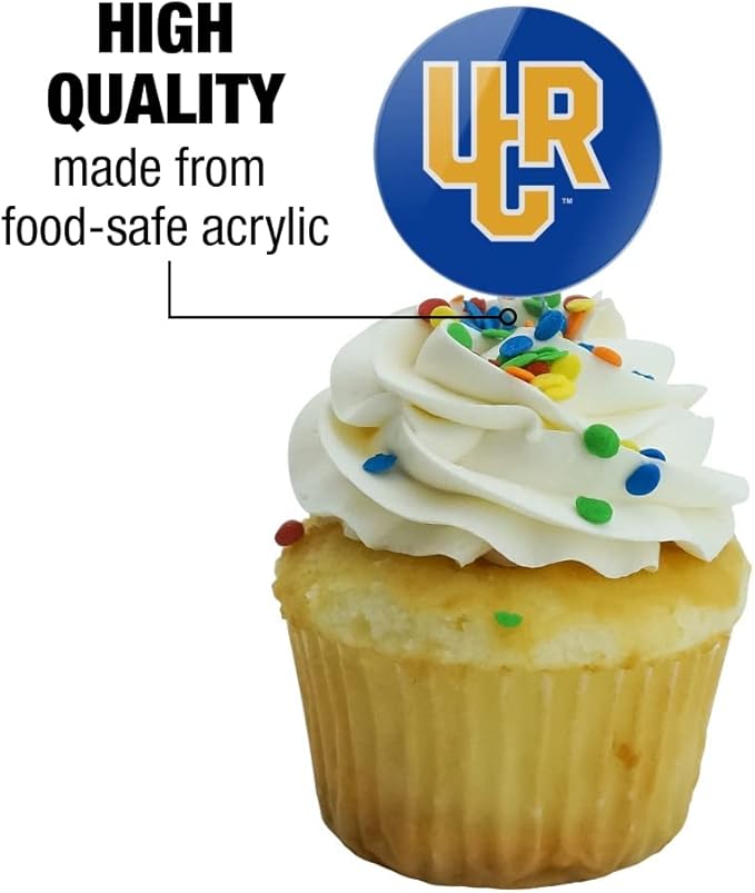 University of California, Riverside Primary Logo Cupcake Picks Toppers Decoration Set of 6