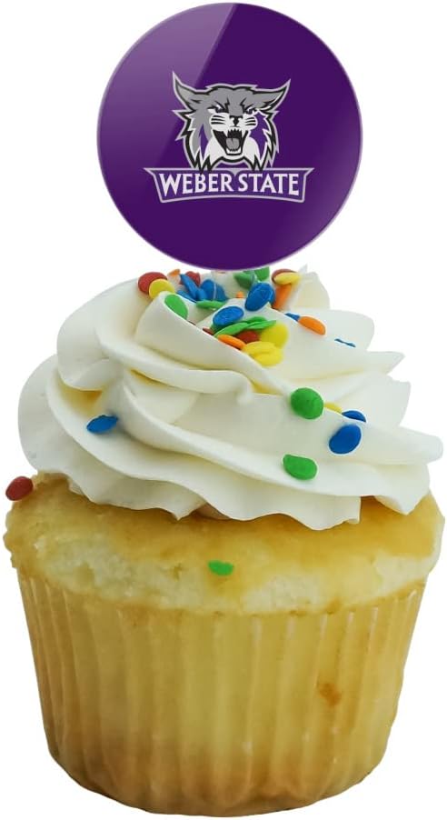 Weber State University Primary Logo Cupcake Picks Toppers Decoration Set of 6