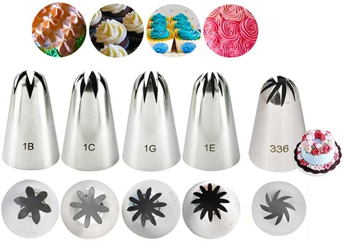 Cake Decorating Icing Piping Tip, large Decorating Tips Stainless Steel, Cake Icer Tips Large Decorating Icing Tips, Decorating Tools, Icing and Piping Tips (1C)