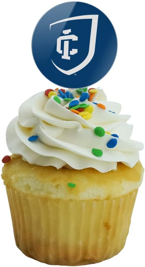 Ithaca College Primary Logo Cupcake Picks Toppers Decoration Set of 6