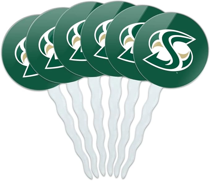 Sacramento State University Primary Cupcake Picks Toppers Decoration Set of 6
