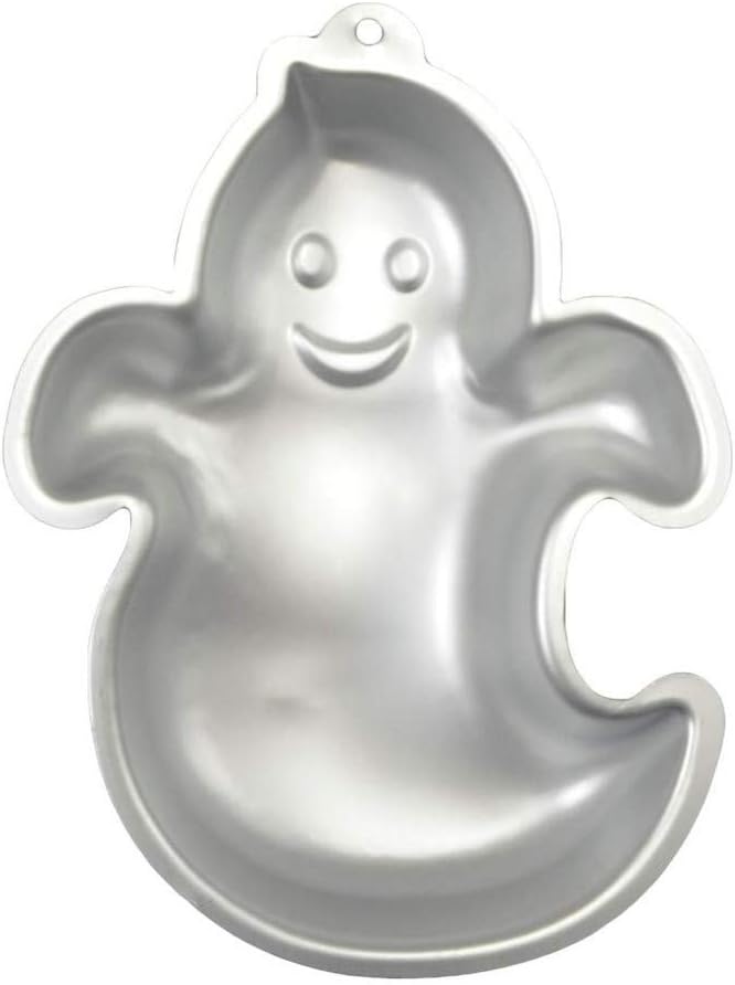 Ulalaza 3D Ghost Cake Mold Halloween Aluminum Baking Mould Nonstick DIY Baking Tools