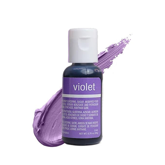 Chefmaster Violet Liqua-Gel® Food Coloring | Vibrant Color | Professional-Grade Dye for Icing, Frosting, Fondant | Baking & Decorating | Fade-Resistant | Easy-to-Use | Made in USA | 0.70 oz