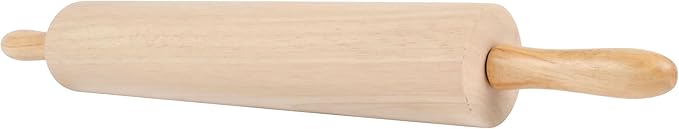 Betolla 15-Inch Wooden Rolling Pin – Hardwood Dough Roller with Smooth Rollers for Baking Bread, Pastry, Cookies, Pizza, Pie & Fondant