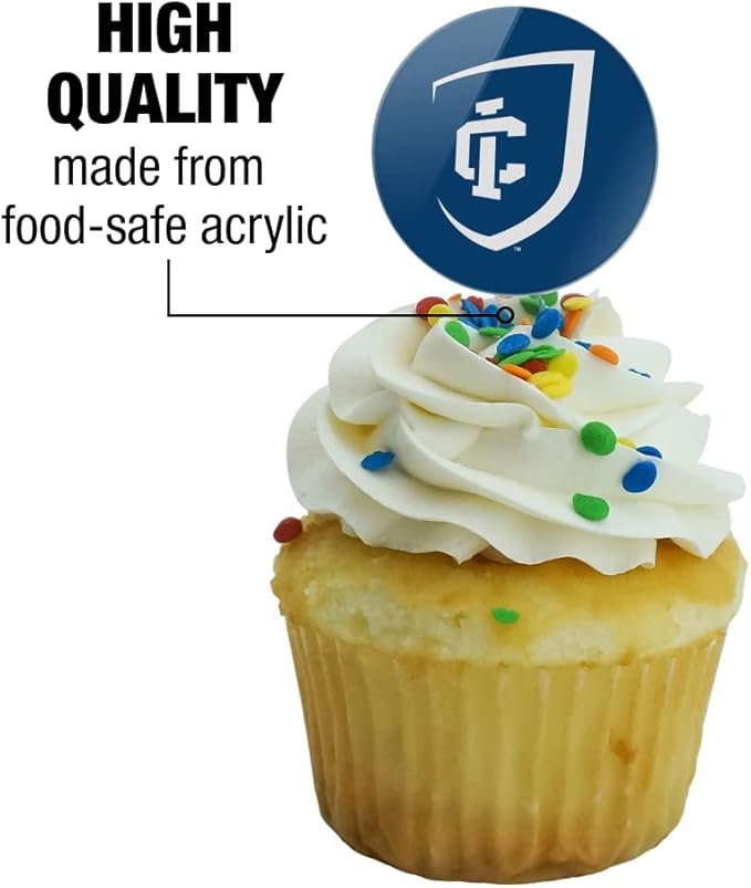 Ithaca College Primary Logo Cupcake Picks Toppers Decoration Set of 6