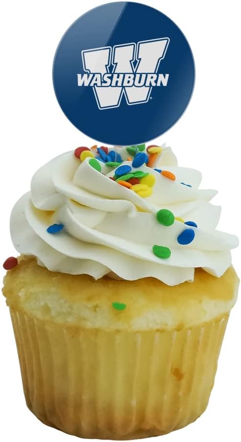 Washburn University Primary Logo Cupcake Picks Toppers Decoration Set of 6