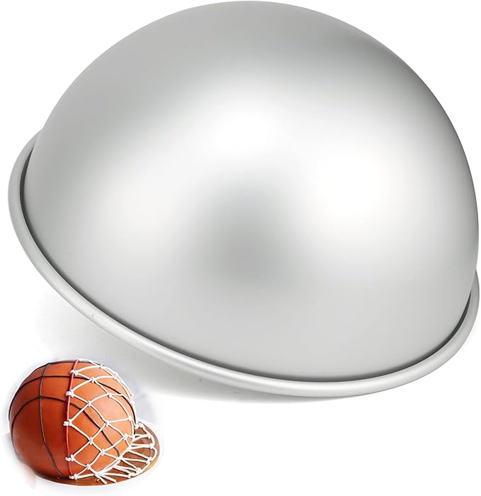 9 Inches Dome Cake Pan, Football Pan, Half Ball Cake Mold,Kids DIY 3D Soccer Birthday Cake Pan, Aluminum Alloy Cake Molds Nonstick Baking Tools