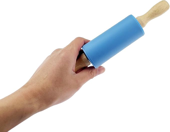12 Pack Mini Small Rolling Pin 9 Inch Kids Rolling Pin Wooden Handle for Home Kitchen