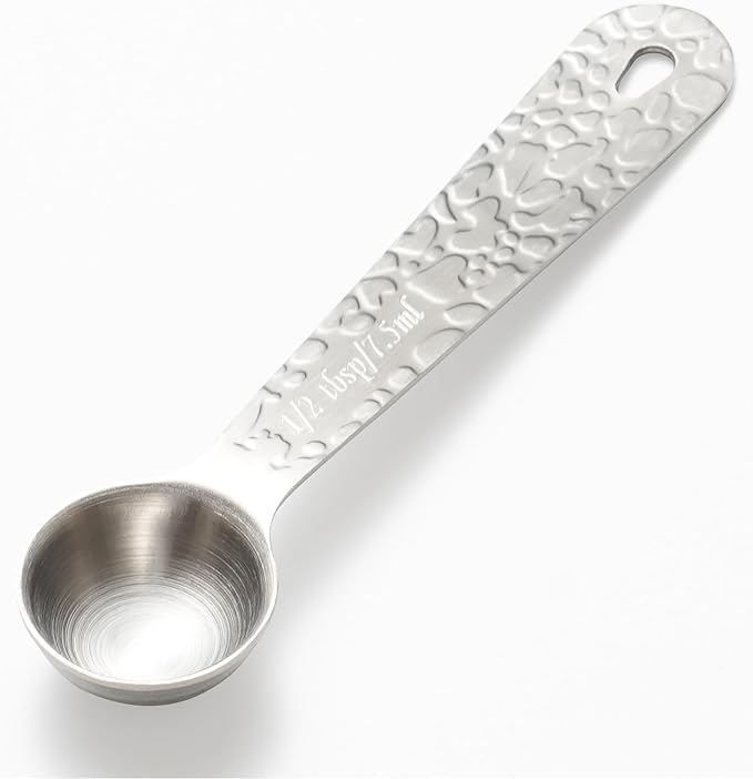 1PCS 1/2tbsp(1.5tsp, 7.5ml) Single Measuring Spoon, Stainless Steel Embossed Measure Scoop Only, Individual Spoon for Cooking and Baking