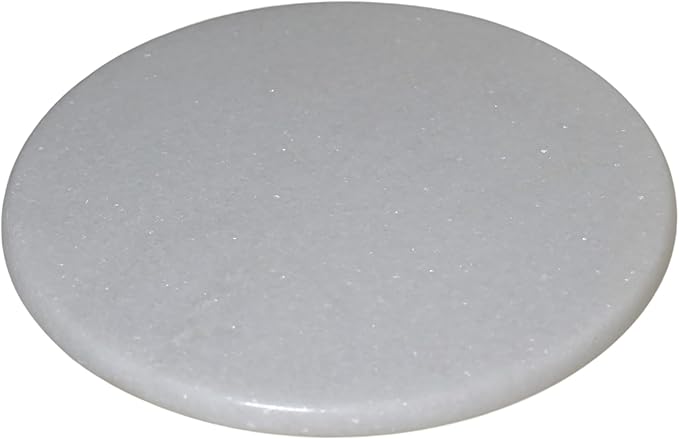 Marble Rolling Pin (white chakla, 10x10 inches)