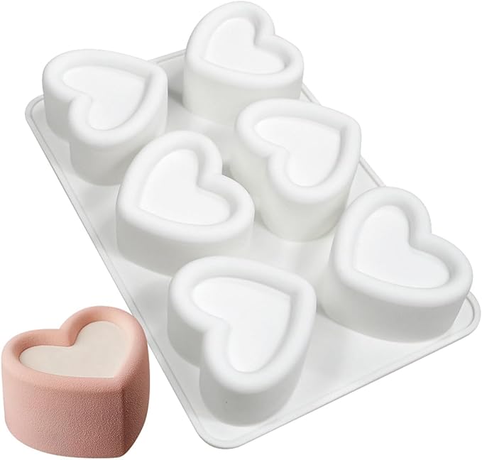 mostsom Heart Valentine's Day Mousse Cake Mold French Dessert Silicone Mold Chocolate Jelly Baking Tools Cake Decorating Tool (B_ Heart)