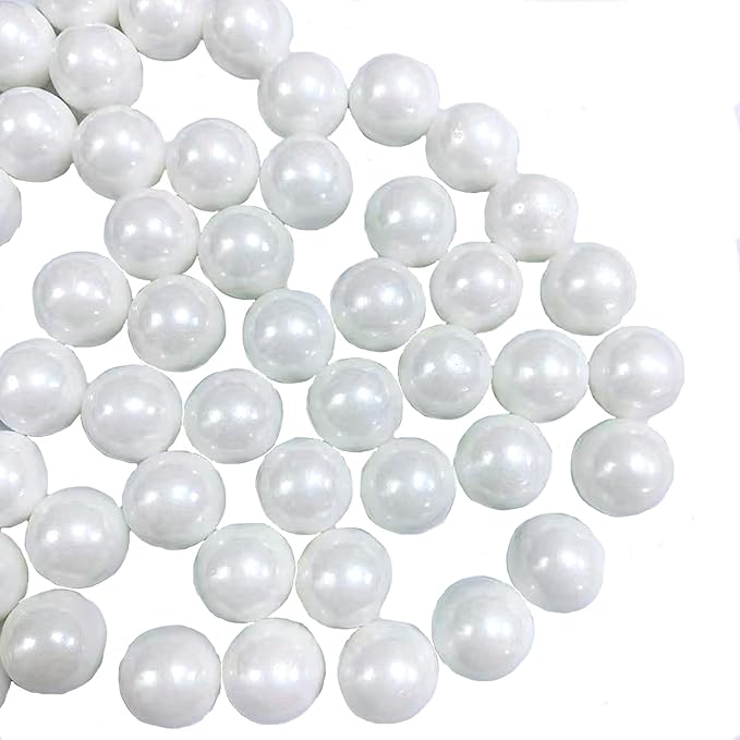 Sentovac 14mm White Pearl Sprinkles Large Edible Cake Decorating Sugar Candy Cookie Cake Cupcake Topper Ice Cream Baking Decorations Halloween Christmas Valentines Wedding Supplies