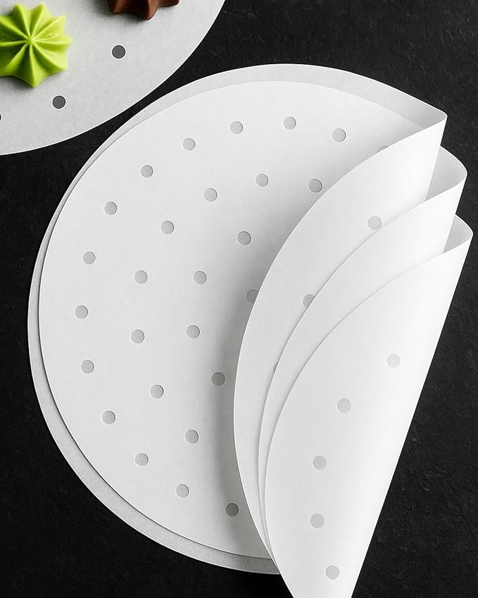 9.4 inch Parchment Paper Rounds for Ninja Foodi 6.5 QT 14-in-1 OL501, OL601, OL701, Round Sheets for Baking on Air Fryer, Pressure Cooker, Springform Pan, Steamer, Non-Stick Pre-cut Paper Liners