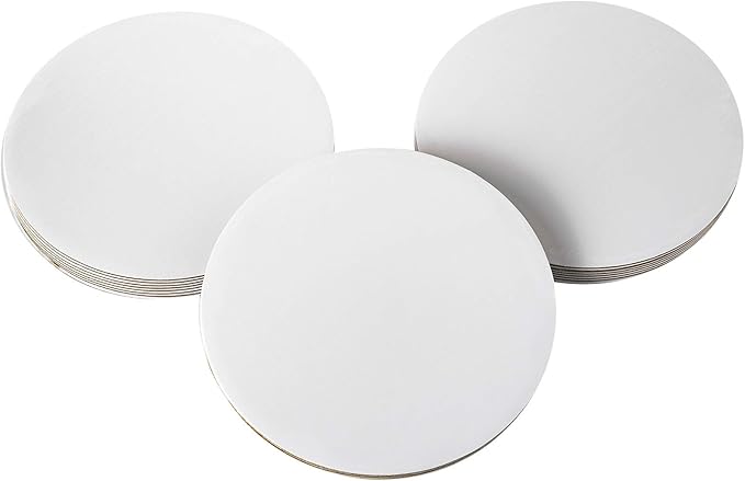 [25pcs] 8" White Cakeboard Round,Small Disposable Cake Circle Base Boards Cake Plate Platter 8 inch,25 of Pack (White, 8inch)