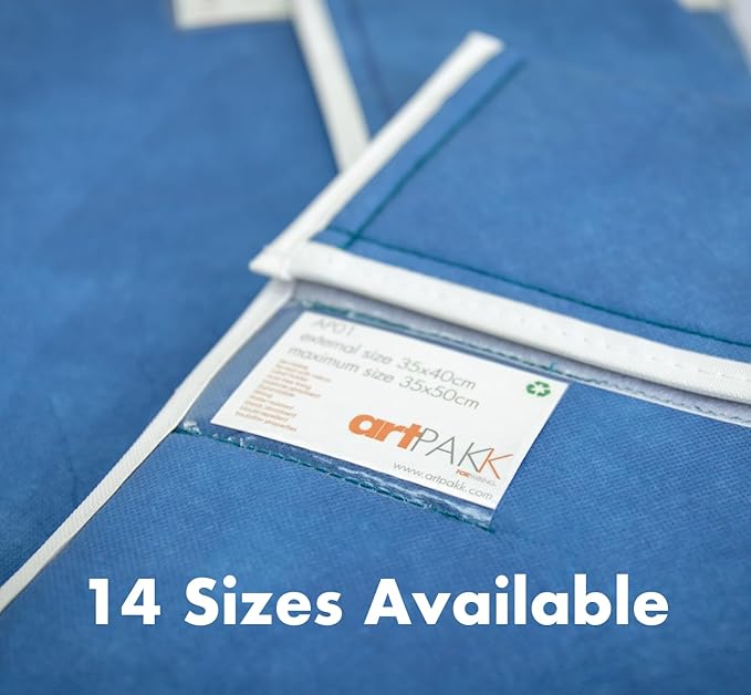 Art Bags (AP04-36 1/2" x 36 1/2") - Strong • Shock-Absorbent • Reusable • Non-Toxic • Waterproof • Acid-Free Lining - Long-Term Art Storage + Shipping + Protection Solution (Color May Vary)