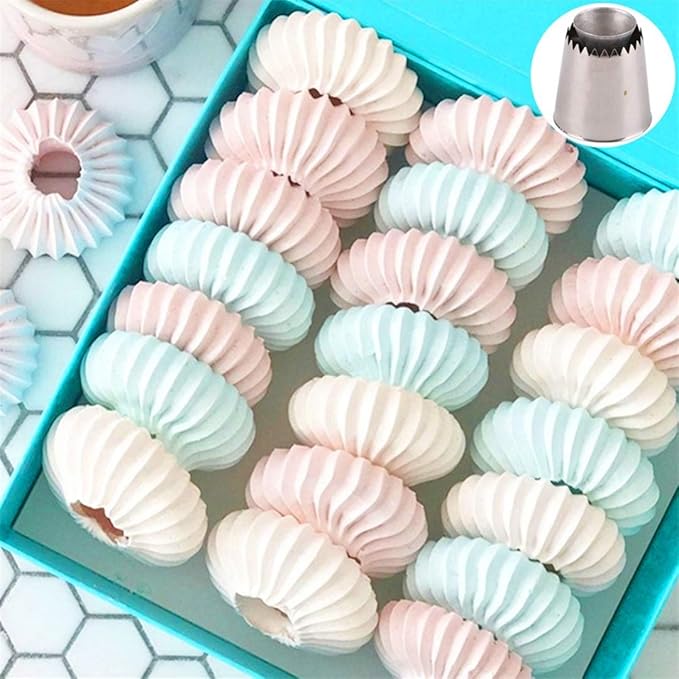 FantasyDay 4 piece Stainless Steel Piping Tips Piping Nozzles Cake Decorating Supplies Cookies Cupcake Icing Decorating Supplies Decorating Kits Frosting Icing Tips Baking Set Tools