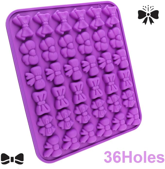 Candy Chocolate Mold Silicone Mold For Making Candy, Chocolate, Cake Decoration, Pudding, Cookies, Ice Cube (Bow mold)