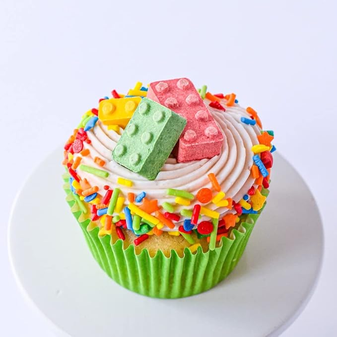 Rainbow Sprinkles for Cake Decorating, Baking Cookies, Cupcakes - Bright Colorful Rainbow Cake Sprinkles Decorations and Toppings in Jimmies, Nonpareils, Pearls, with Confetti and Star Quin Sprinkles