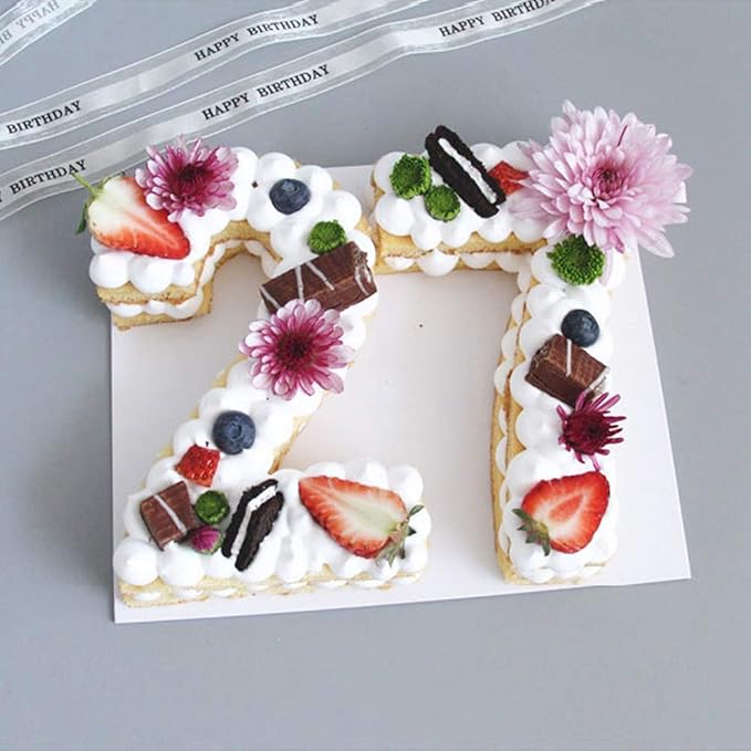 RAYNAG 0-8 Number Cake Templates - Flat Plastic Stencils Cutting Mold 8 Inch Numerical Stencils for DIY Cakes/Cookies