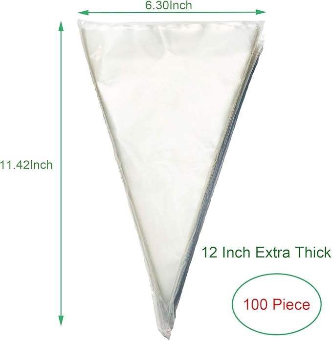Piping Bags Disposable-100Pcs 12Inch Pastry Bags for Royal Icing and Cake Decorating-Thickened,Non-slip for all Your Frosting Piping Needs,Cakance