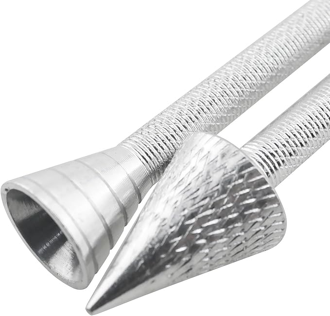 E-outstanding 2PCS Aluminium Alloy Piping Nozzle 2.4x13.1cm Baking Pastry Cone Mould Cake Decorating Stick Suitable for Decorating Biscuits