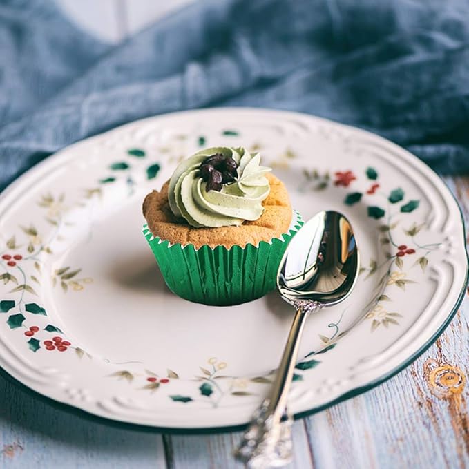 Green Foil Cupcake Liners,GOLF Standard Size Green Foil Cupcake Liners Wrappers Metallic Baking Cups,Muffin Paper Cases, 500 Pack