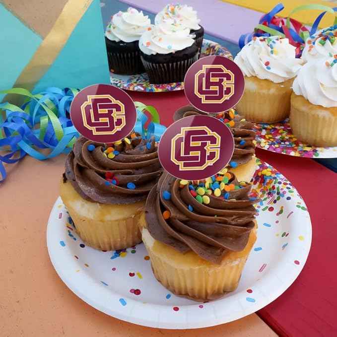 Bethune-Cookman University Primary Logo Cupcake Picks Toppers Decoration Set of 6