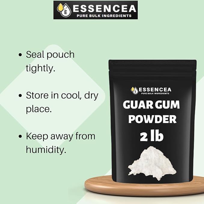 Guar Gum Powder 2lb by Essencea Pure Bulk Ingredients | 100% Guar Gum Beans | Food Grade Gluten Free Non GMO Keto Friendly (32 Ounces)…