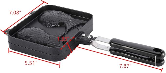 Taiyaki Fish-Shaped Cake Maker Waffle Pan Home DIY Cooking Party Hot Dessert