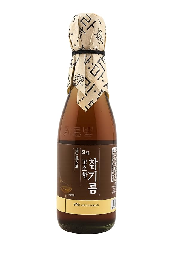 300ml -100% Pure Premium Korean Toasted Sesame Oil – Rich Nutty Flavor, Traditional Korean Style, Perfect for Cooking, Stir-Fry & Dressings (Roasted Sesame Oil) 300ml